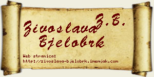 Živoslava Bjelobrk vizit kartica